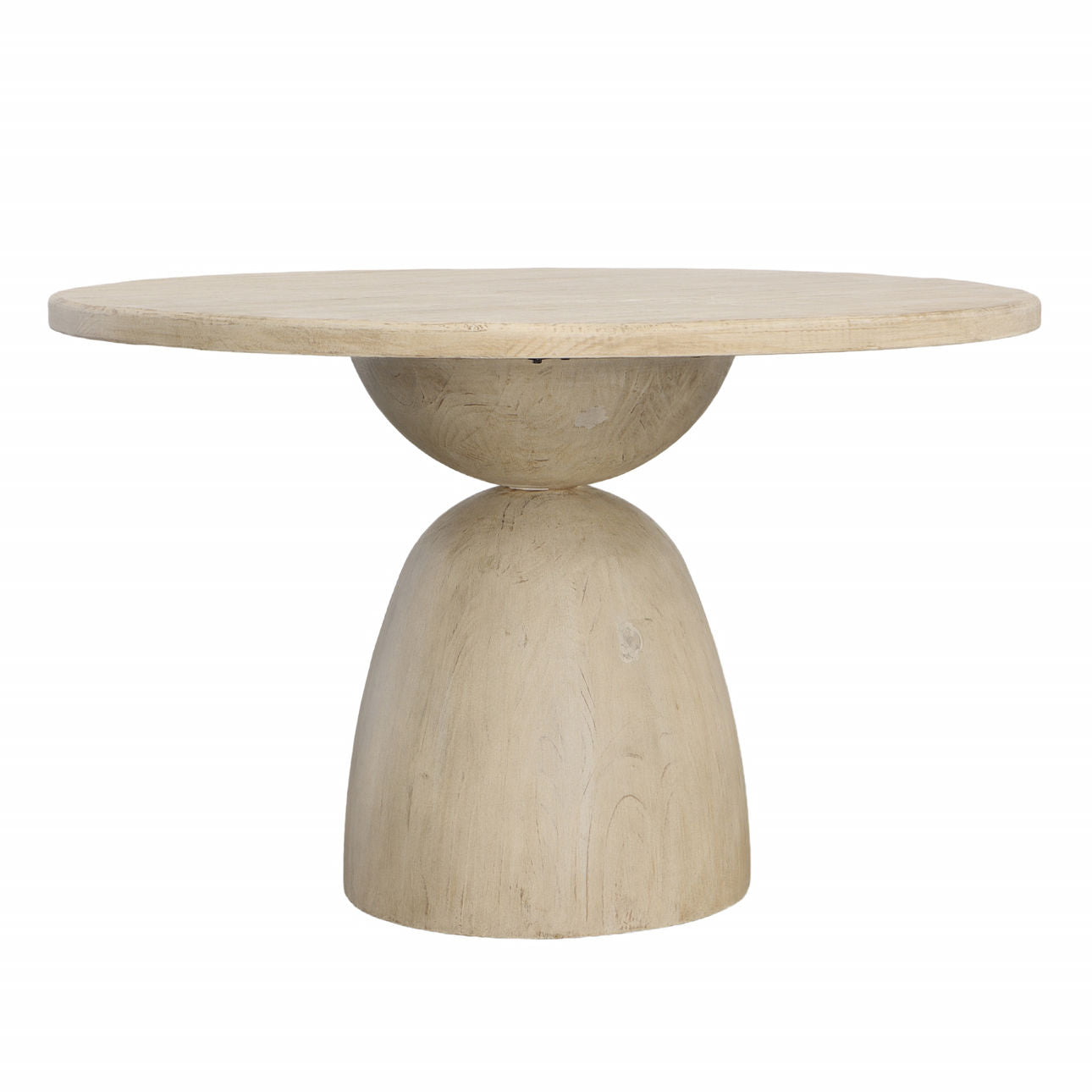 Light Warm Wash Reclaimed Pine Wood Table 48 in Wide