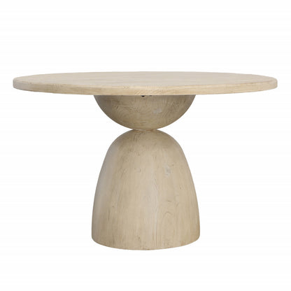 Light Warm Wash Reclaimed Pine Wood Table 48 in Wide