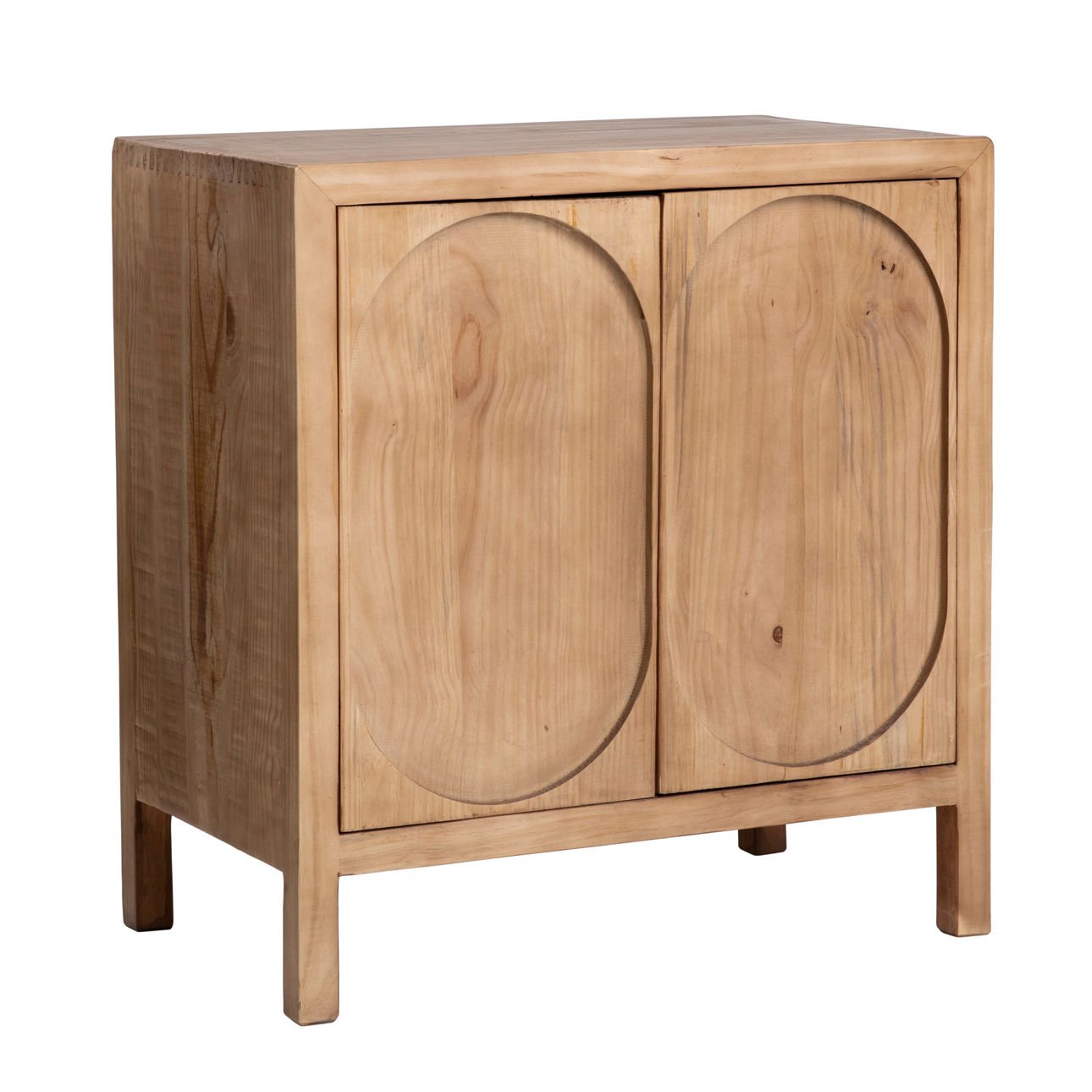 Natural Finish Reclaimed Pine Wood Sideboard 30 in Wide
