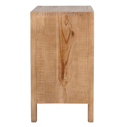 Natural Finish Reclaimed Pine Wood Sideboard 30 in Wide