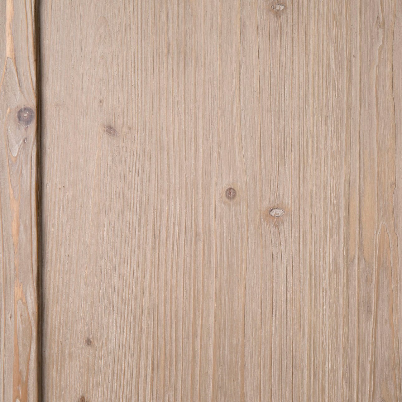 Light Warm Wash Sealed Finish Reclaimed Pine Wood Sideboard 109 in Wide