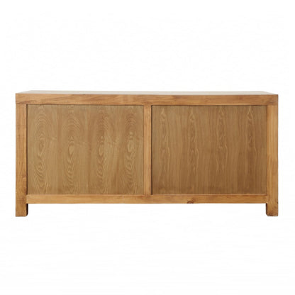 Light Warm Wash Sealed Finish Reclaimed Pine Wood Sideboard 109 in Wide