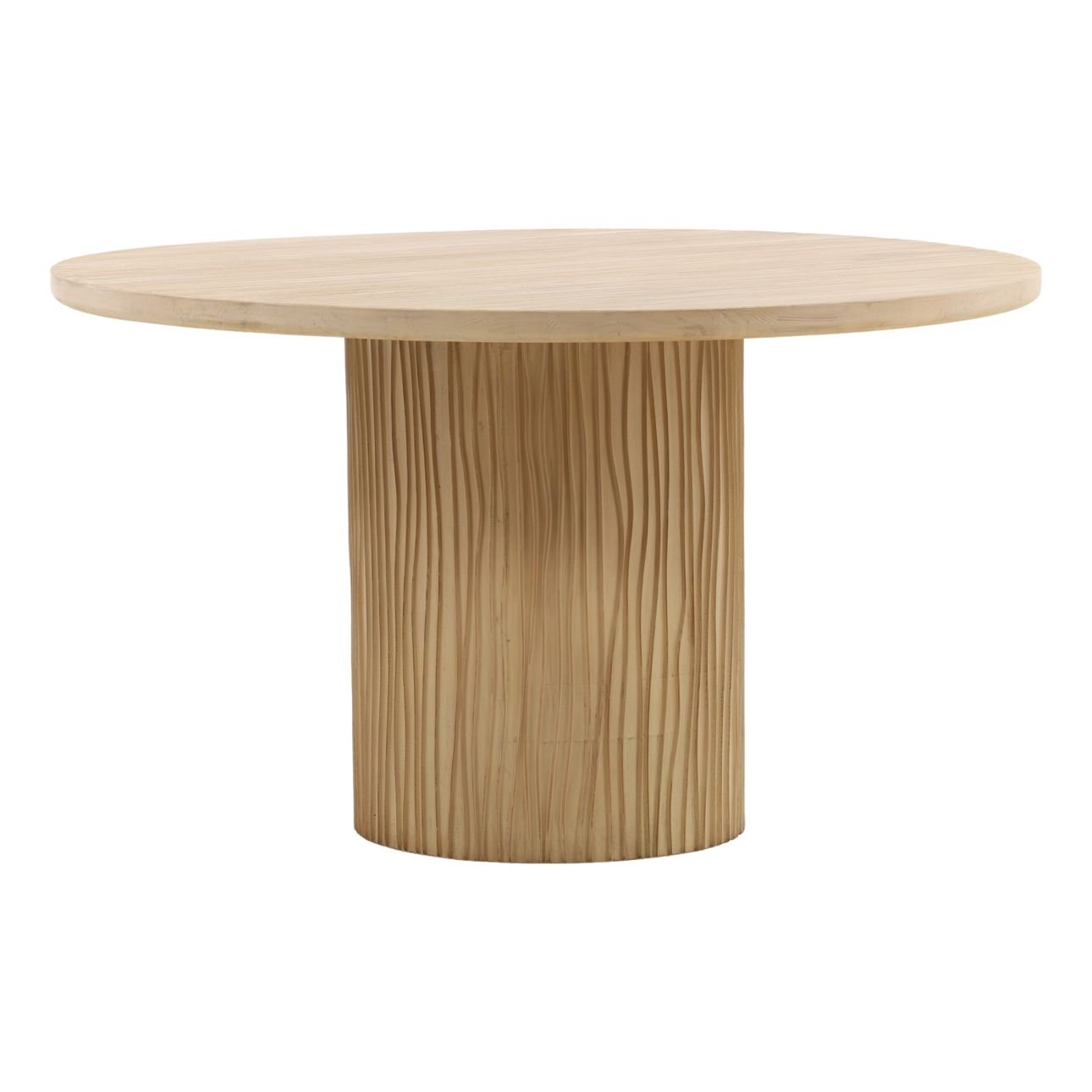 Light Natural Reclaimed Pine Wood Table 52 in Wide