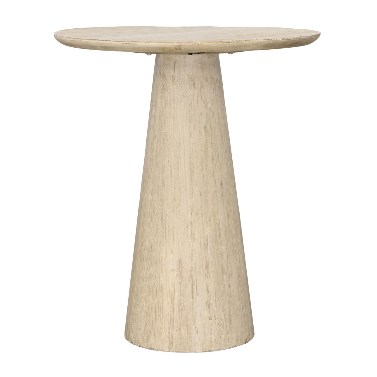 Light Warm Wash Finish Reclaimed Pine Wood Table 30 in Wide
