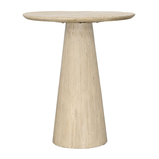 Light Warm Wash Finish Reclaimed Pine Wood Table 30 in Wide