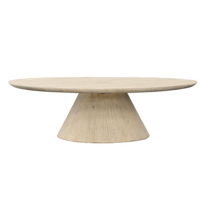 Light Warm Wash Finish Reclaimed Pine Wood Table 50 in Wide