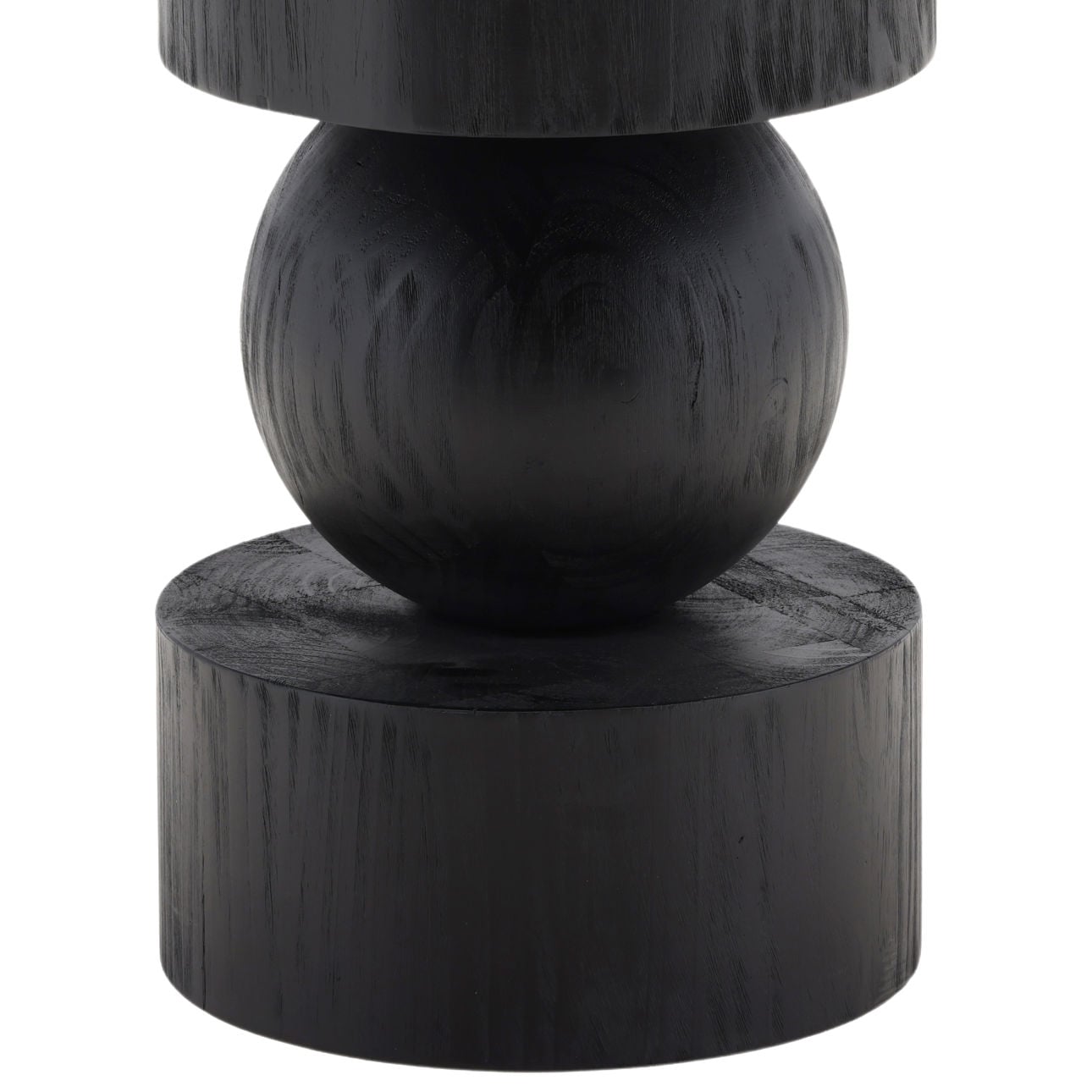 Matte Black Reclaimed Pine Wood Table 52 in Wide
