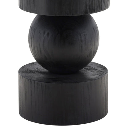 Matte Black Reclaimed Pine Wood Table 52 in Wide