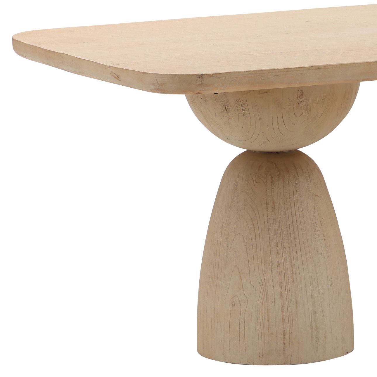 Light Natural Reclaimed Pine Wood Table 101.5 in Wide