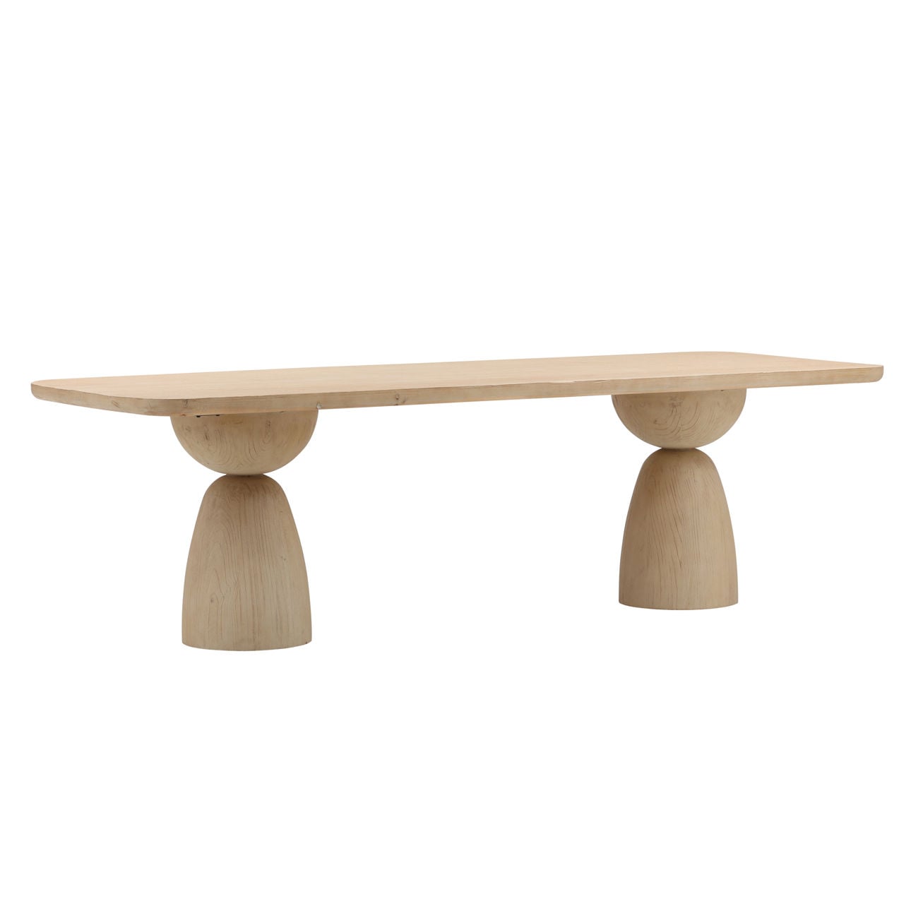 Light Natural Reclaimed Pine Wood Table 101.5 in Wide