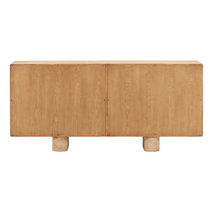 Light Natural Reclaimed Pine Wood Sideboard 73 in Wide