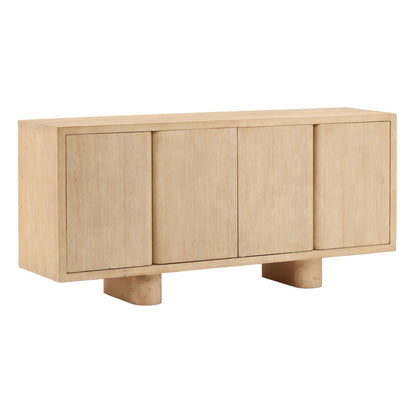 Light Natural Reclaimed Pine Wood Sideboard 73 in Wide