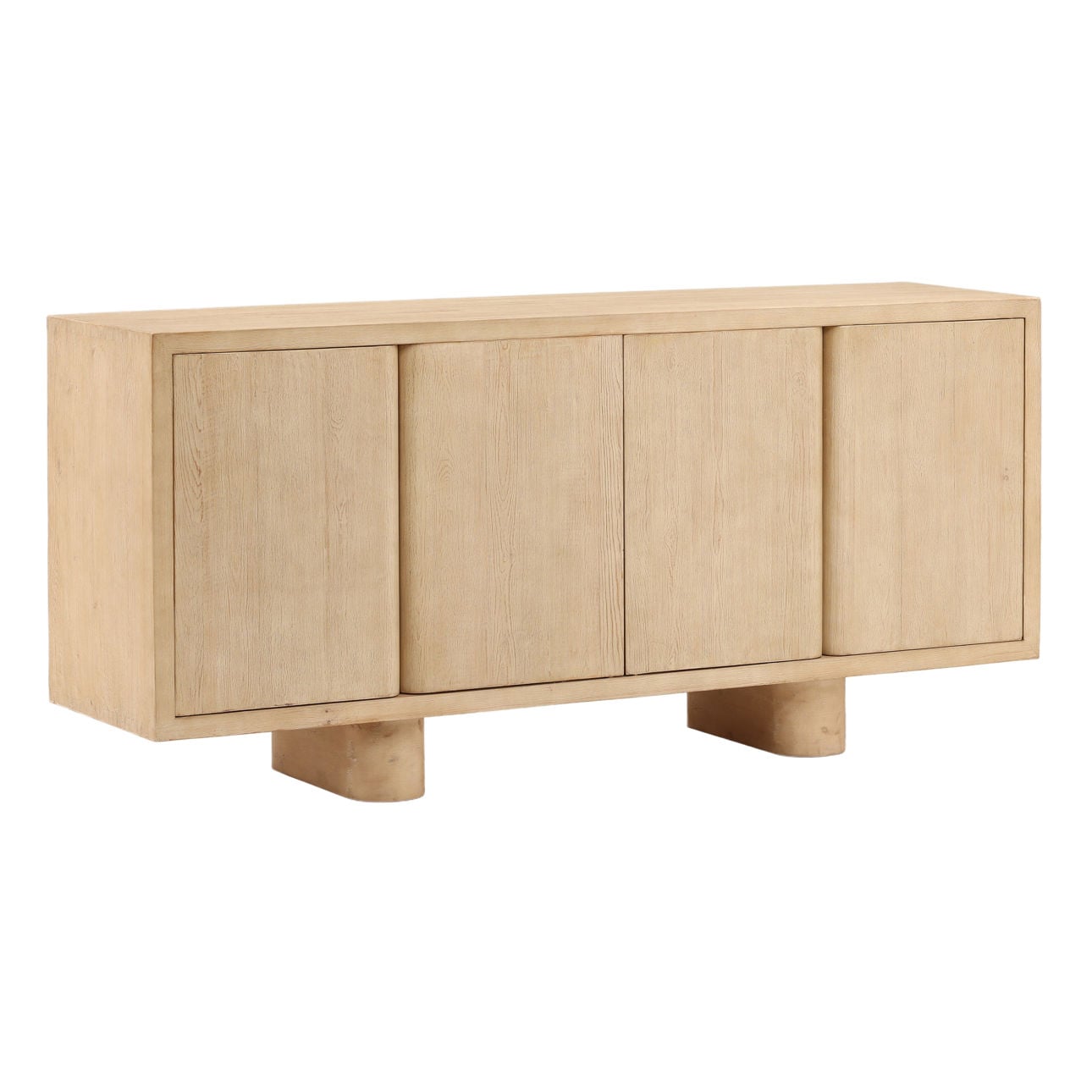 Light Natural Reclaimed Pine Wood Sideboard 73 in Wide