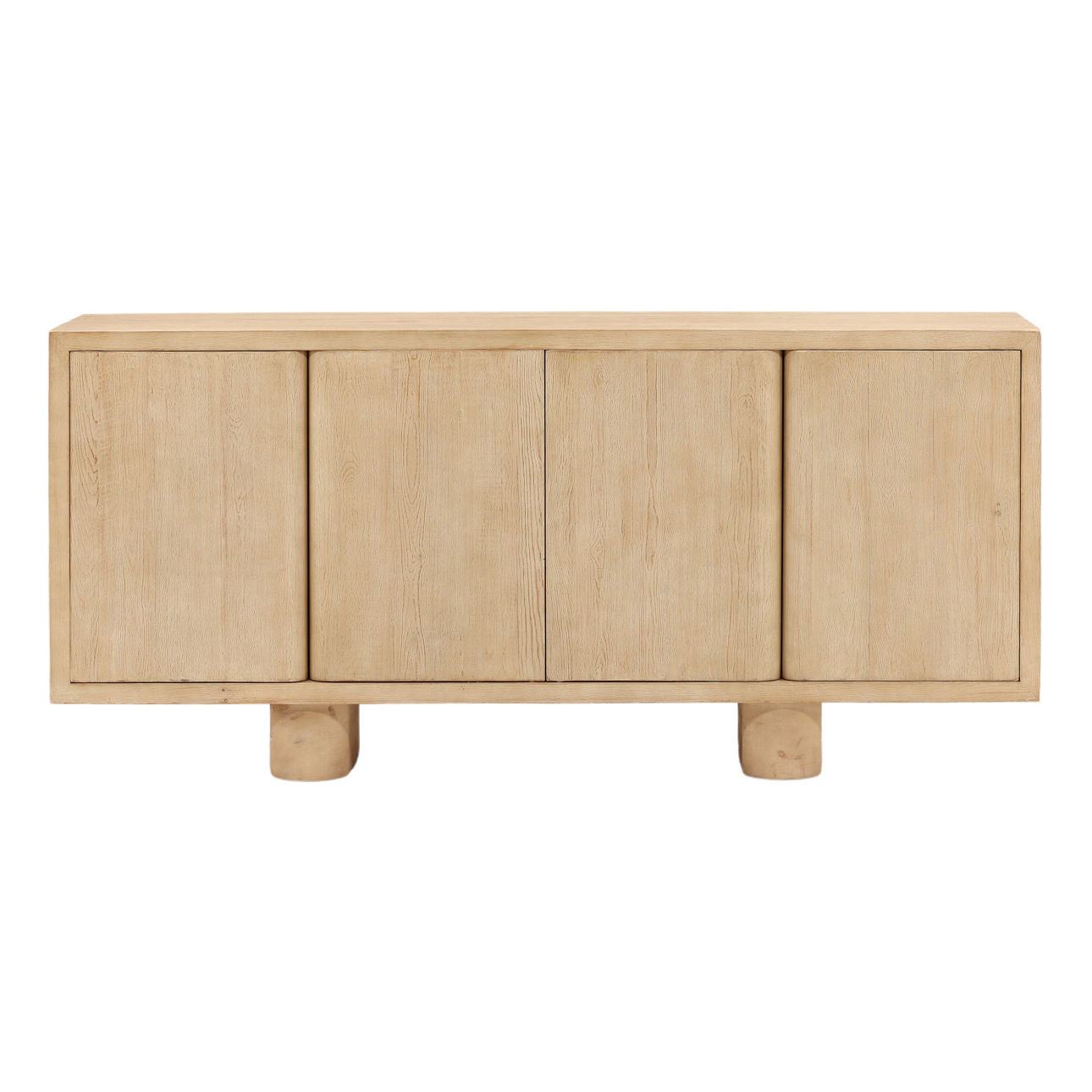 Light Natural Reclaimed Pine Wood Sideboard 73 in Wide