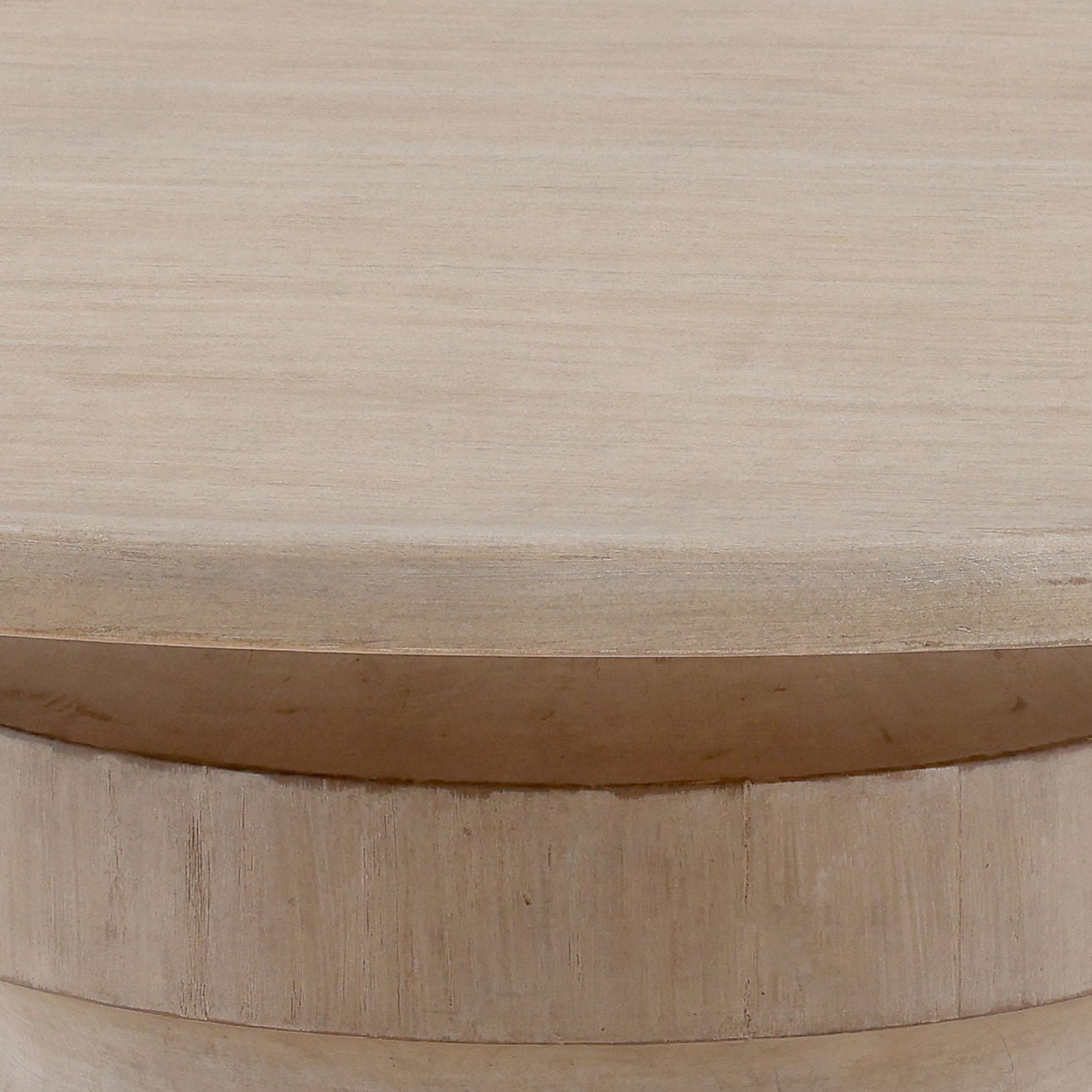 Light Warm Wash Reclaimed Pine Wood Table 45 in Wide