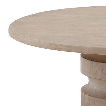Light Warm Wash Reclaimed Pine Wood Table 45 in Wide