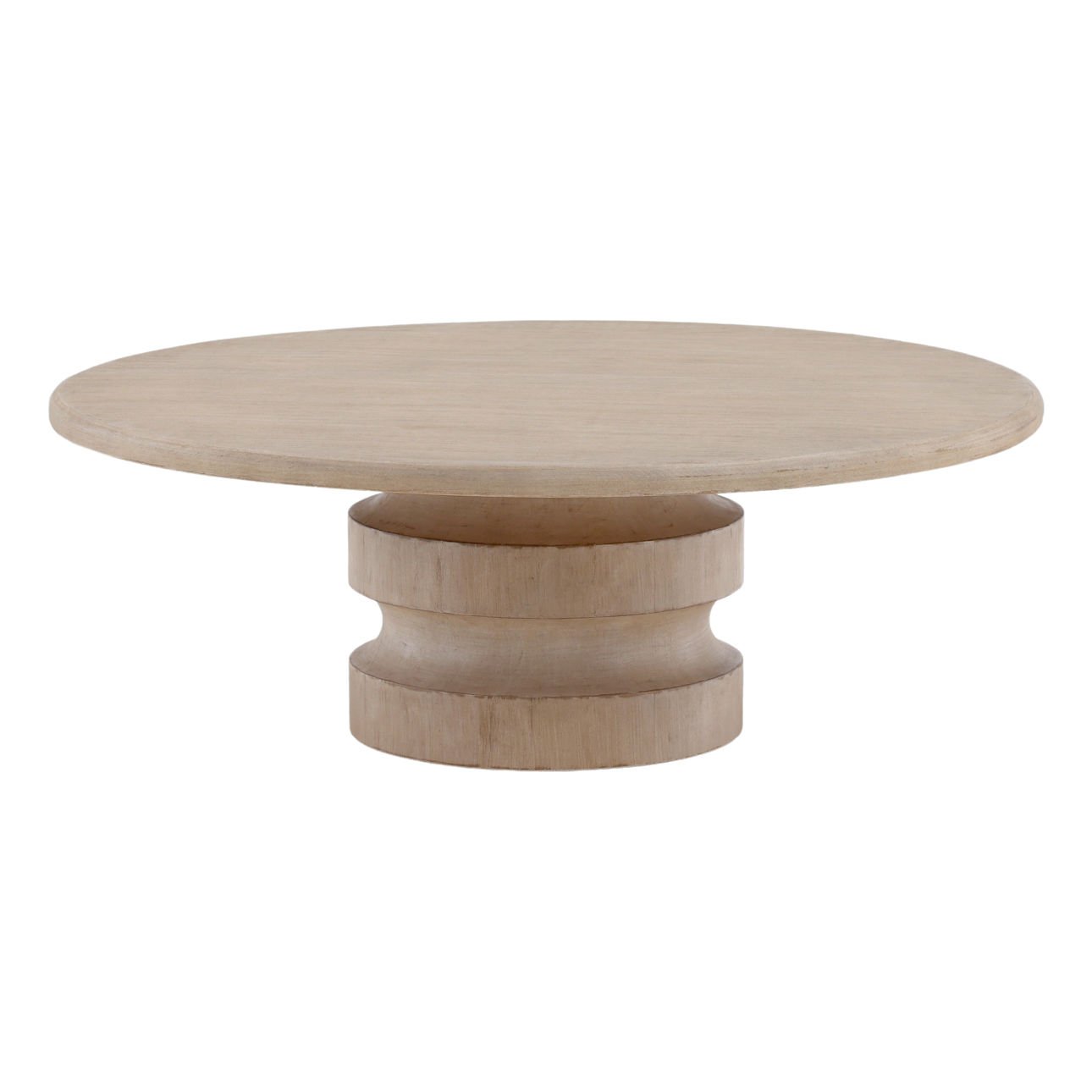 Light Warm Wash Reclaimed Pine Wood Table 45 in Wide