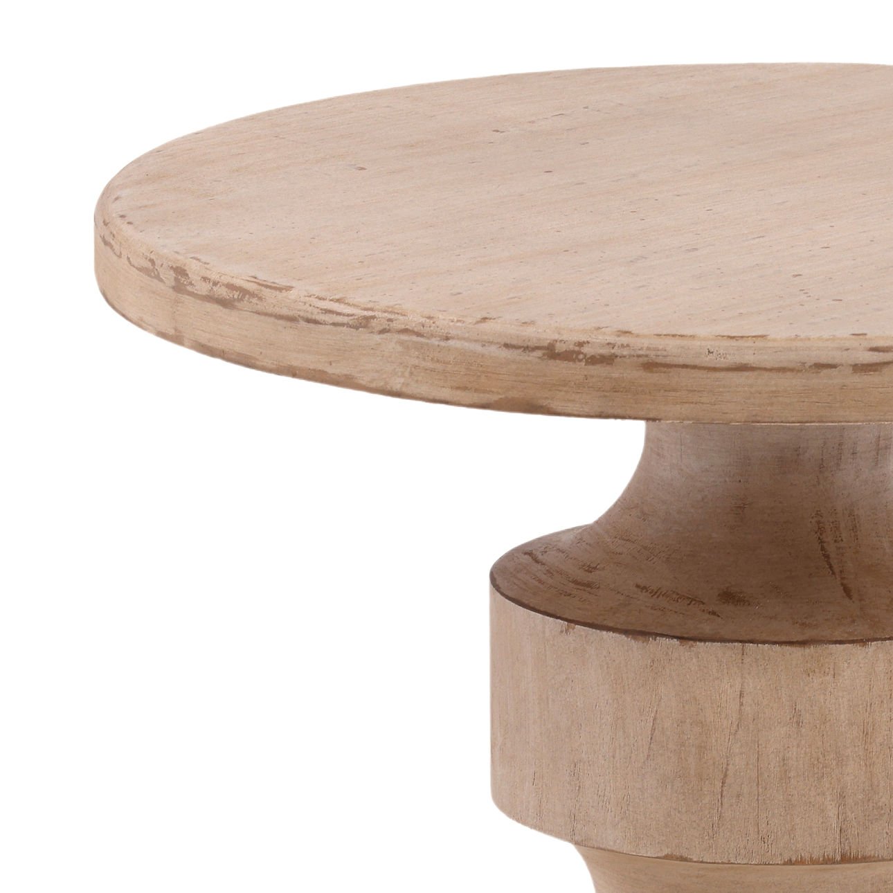 Light Warm Wash Reclaimed Pine Wood Table 22 in Wide