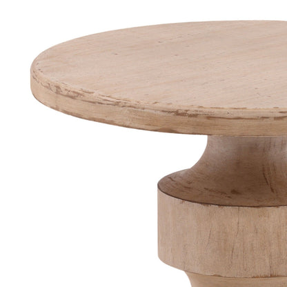 Light Warm Wash Reclaimed Pine Wood Table 22 in Wide