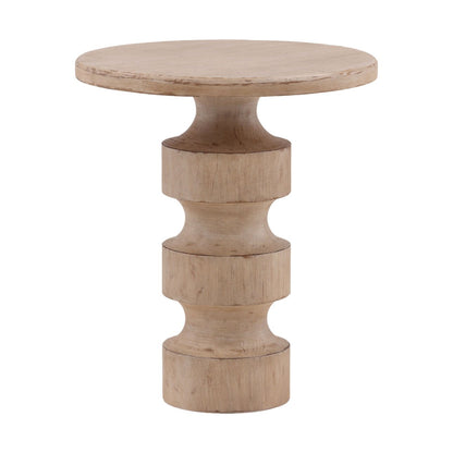 Light Warm Wash Reclaimed Pine Wood Table 22 in Wide