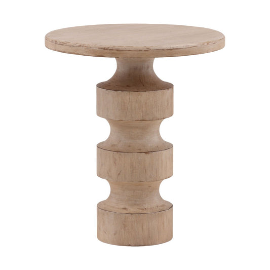 Light Warm Wash Reclaimed Pine Wood Table 22 in Wide