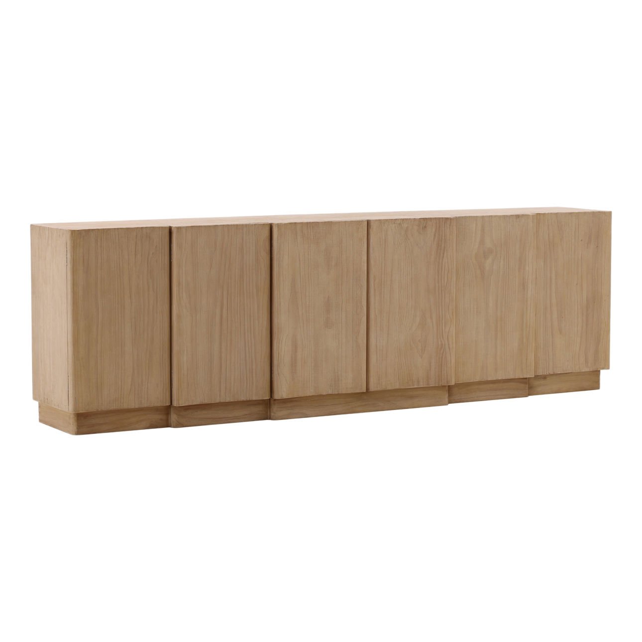 Light Natural Reclaimed Pine Wood Sideboard 109 in Wide