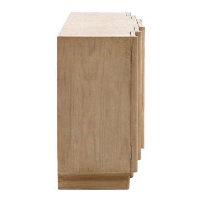 Light Natural Reclaimed Pine Wood Sideboard 109 in Wide