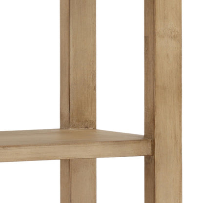 Light Warm Wash Reclaimed Pine Wood Bookcase 43.5 in Wide