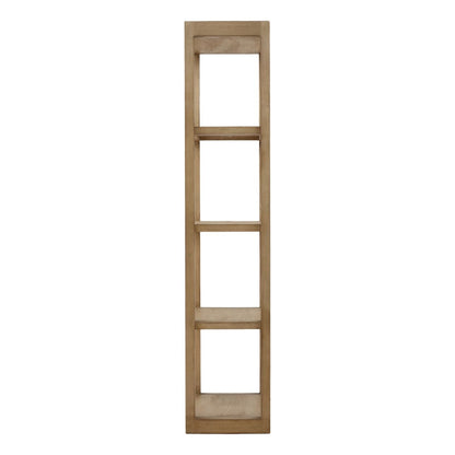Light Warm Wash Reclaimed Pine Wood Bookcase 43.5 in Wide