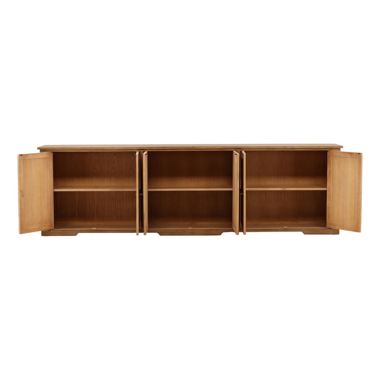 Brown Reclaimed Pine Wood Sideboard 109 in Wide