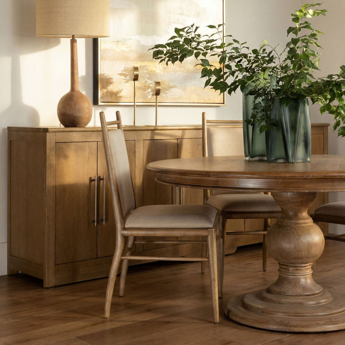 Curated Reclaimed Pine Wood Dining Table