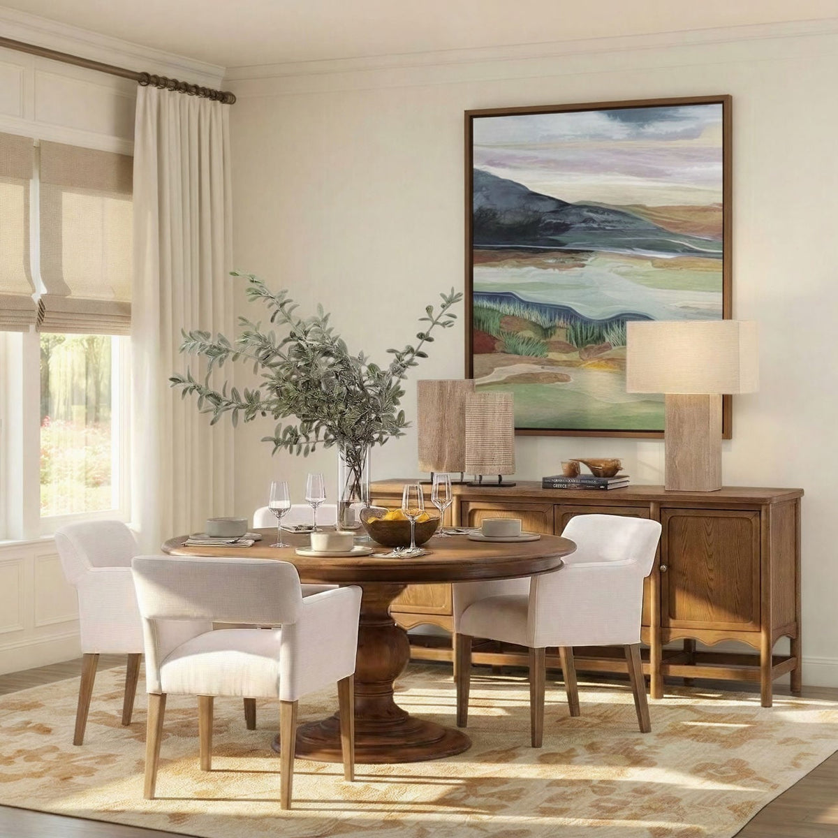 Curated Reclaimed Pine Wood Dining Table