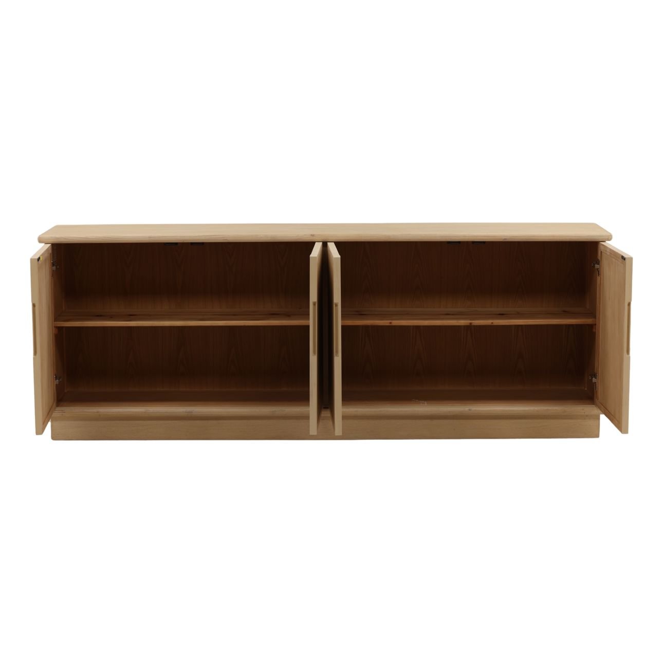 Light Natural Reclaimed Pine Wood Sideboard 86.5 in Wide
