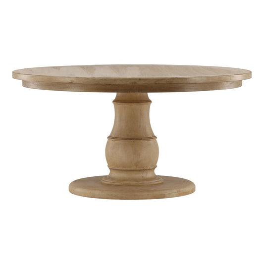 Light Warm Wash Reclaimed Pine Wood Table 59 in Wide