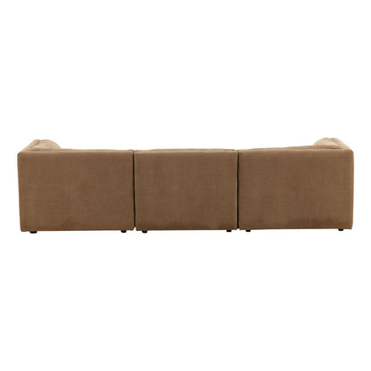 Sepulveda Coco Basketweave Fabric Sofa 113.5 in Wide