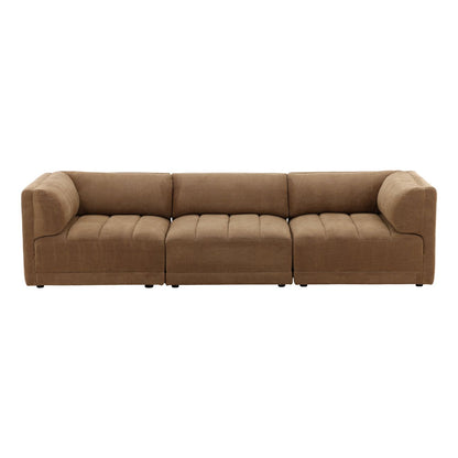 Sepulveda Coco Basketweave Fabric Sofa 113.5 in Wide