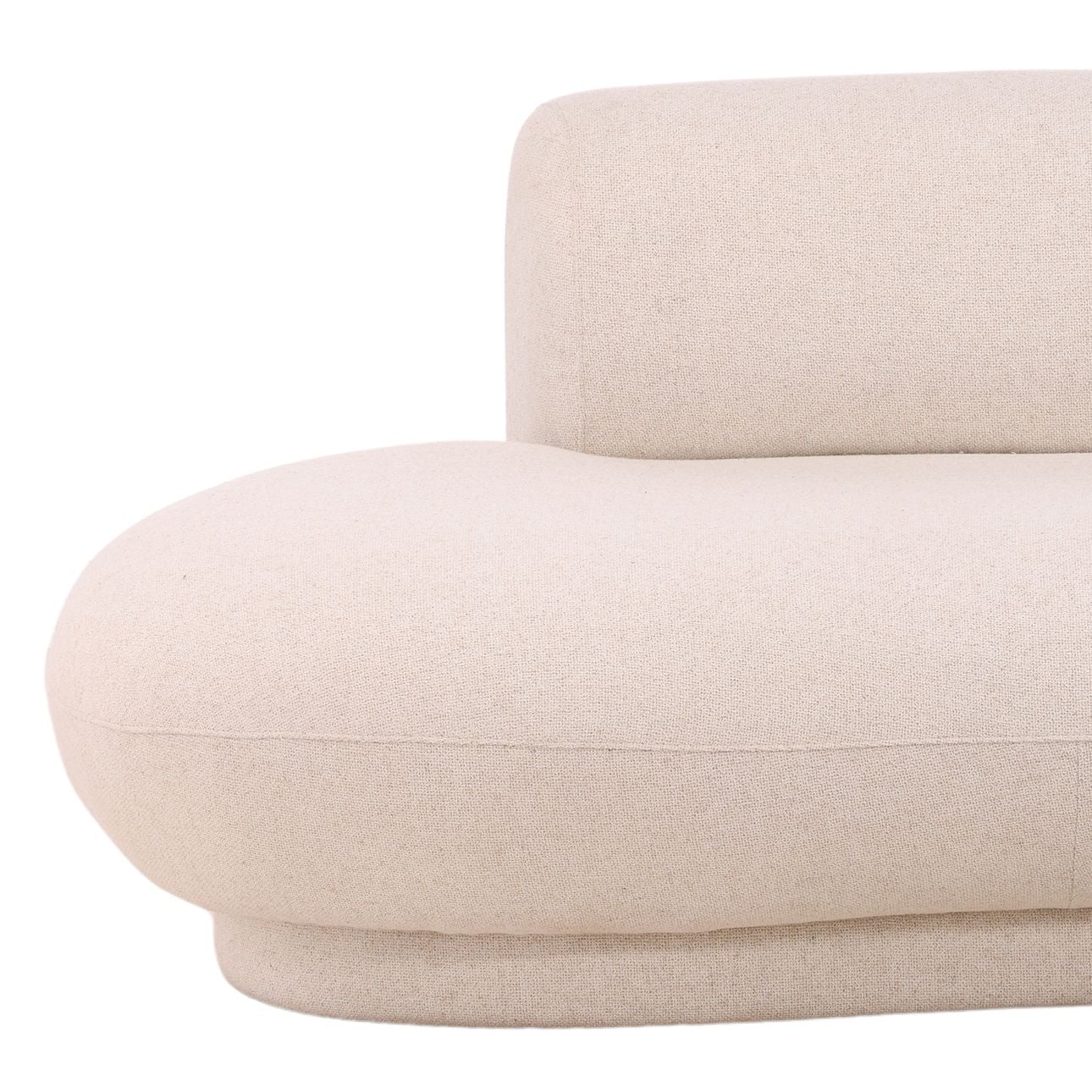 Frio Cream Linen Blend Fabric Sectional 128 in Wide
