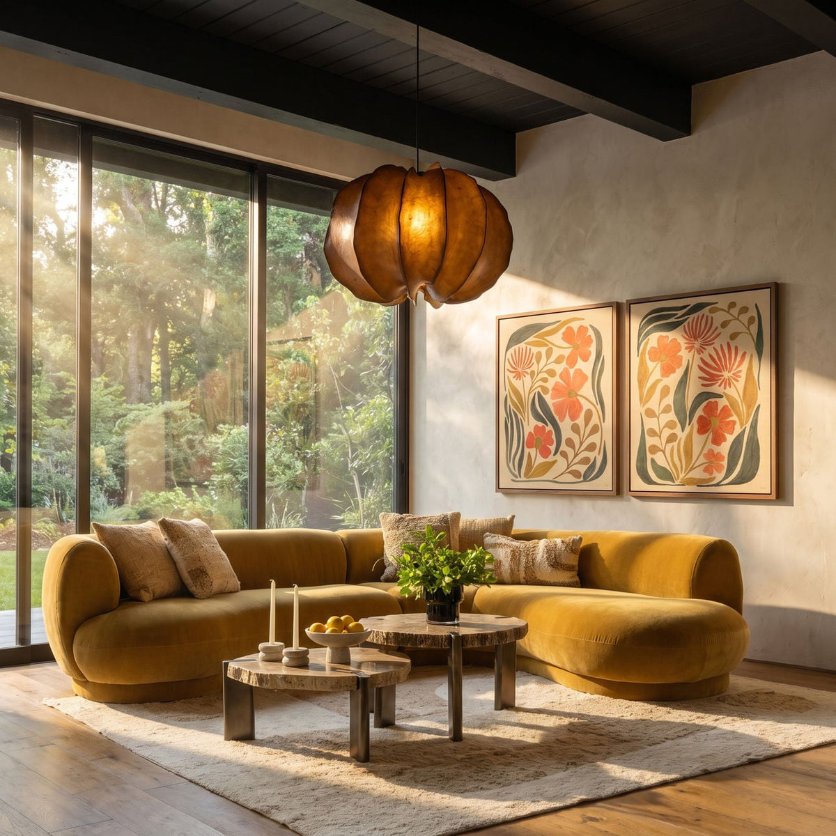 Refined Chenille Fabric Sectional