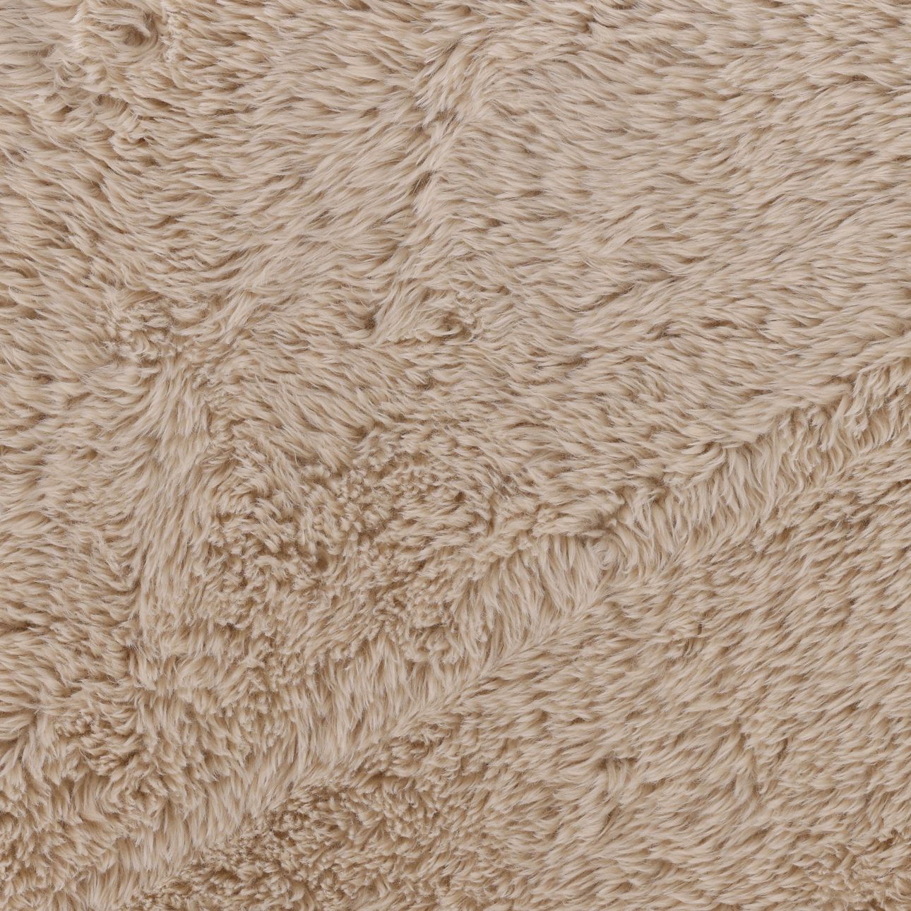 Sand and Dark Brown Faux Fur Fabric and Rubber Wood Chair 31.5 in Wide