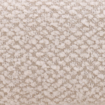 Cream and Natural Boucle Fabric and Ash Wood Chair 35 in Wide