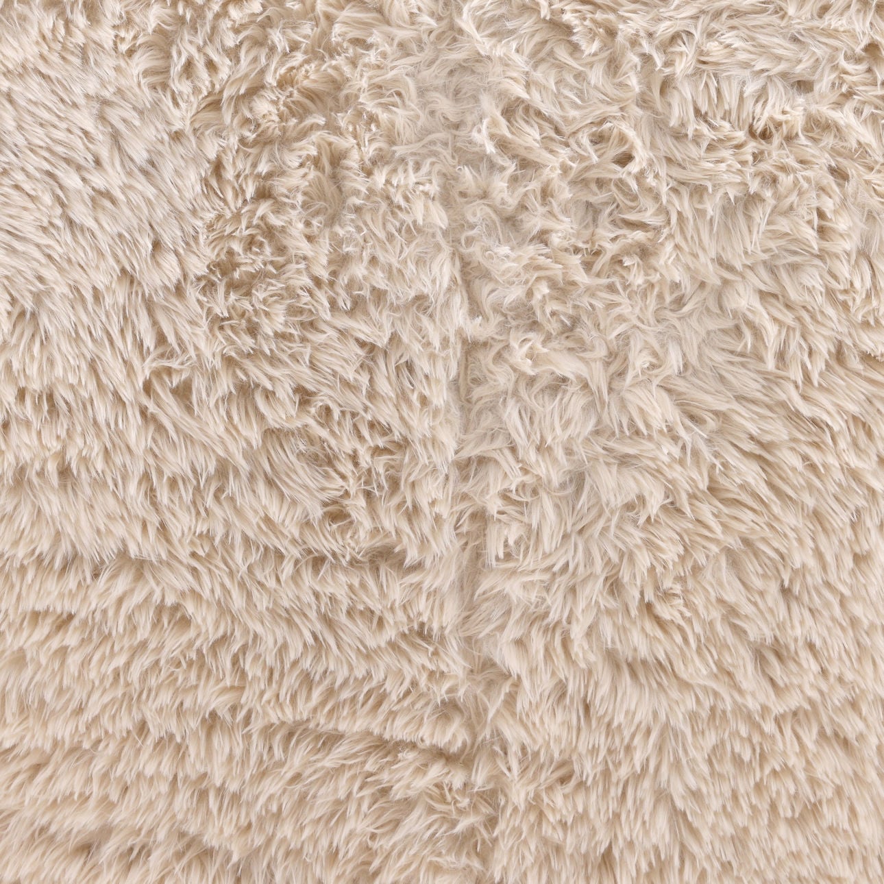 Cream Faux Fur Fabric Chair 40.5 in Wide