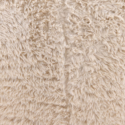 Cream Faux Fur Fabric Chair 40.5 in Wide