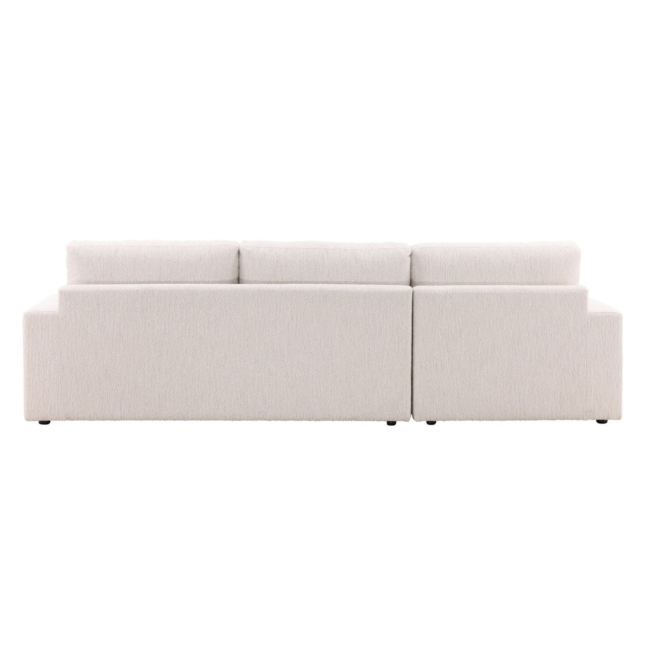 Ellery Cream Chenille Fabric Sectional 115 in Wide