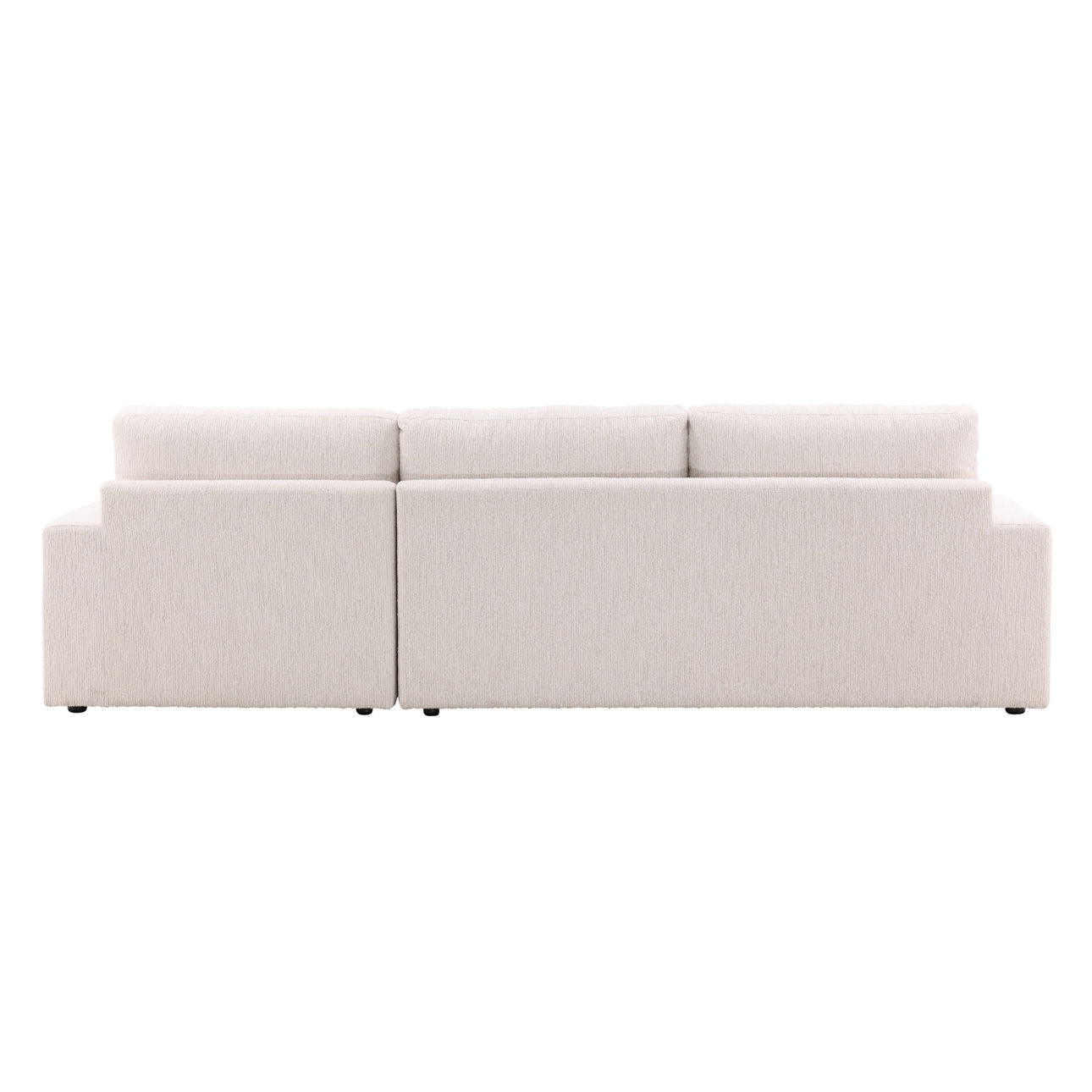 Ellery Cream Chenille Fabric Sectional 115 in Wide