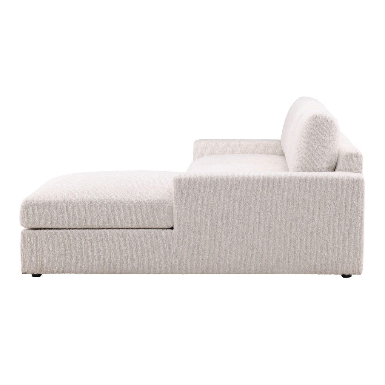 Ellery Cream Chenille Fabric Sectional 115 in Wide