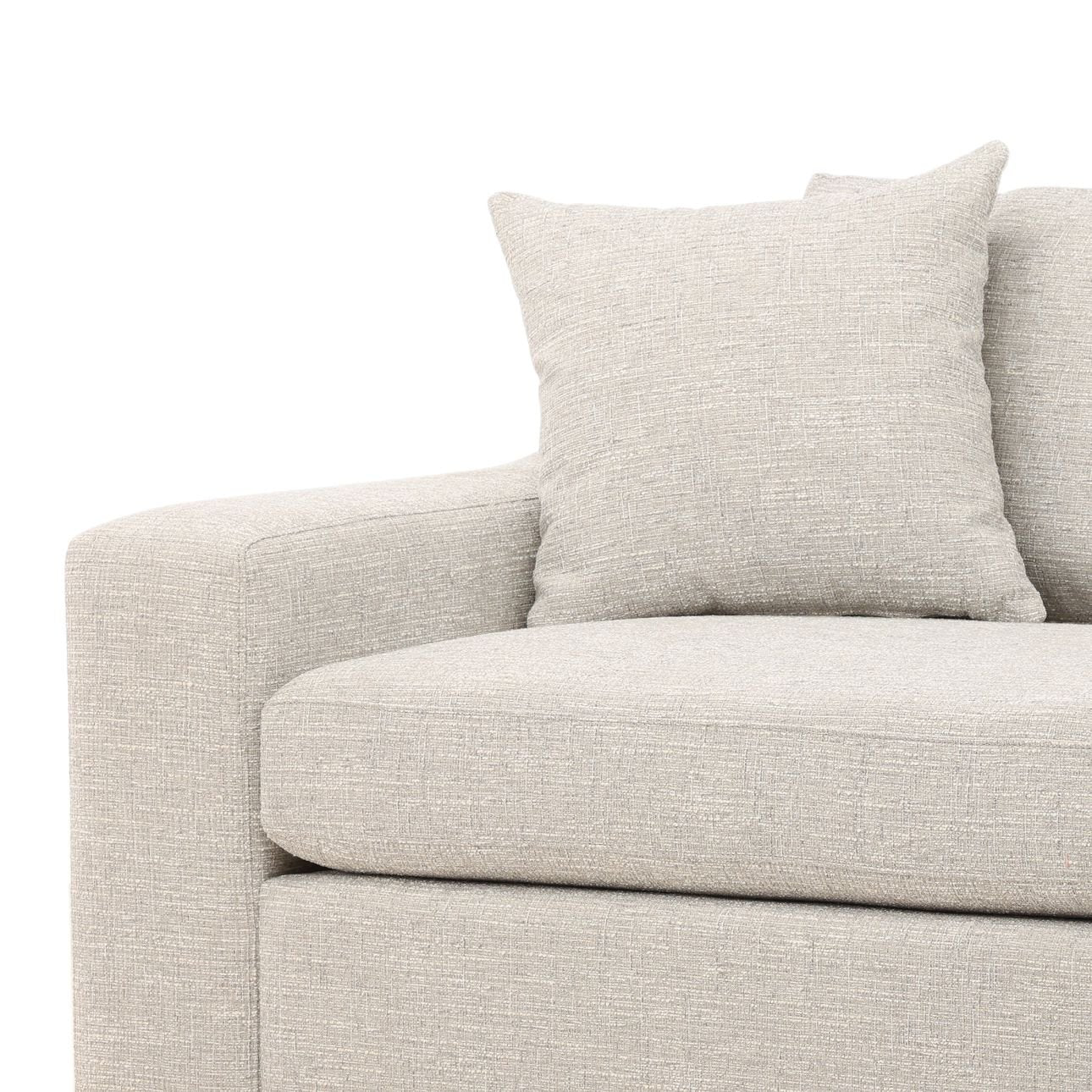 Field Cloud Tweed Fabric Sofa 95 in Wide