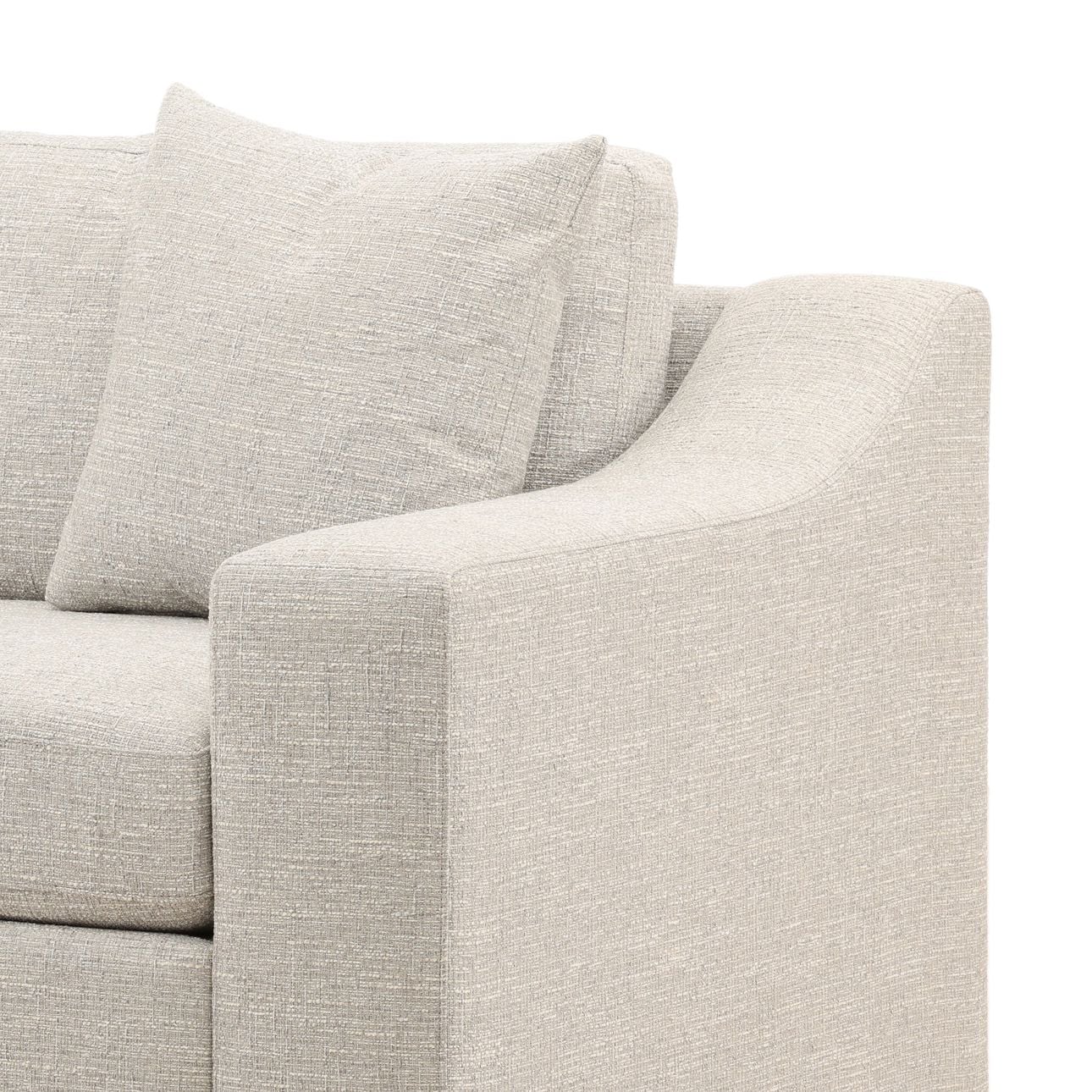 Field Cloud Tweed Fabric Sofa 95 in Wide