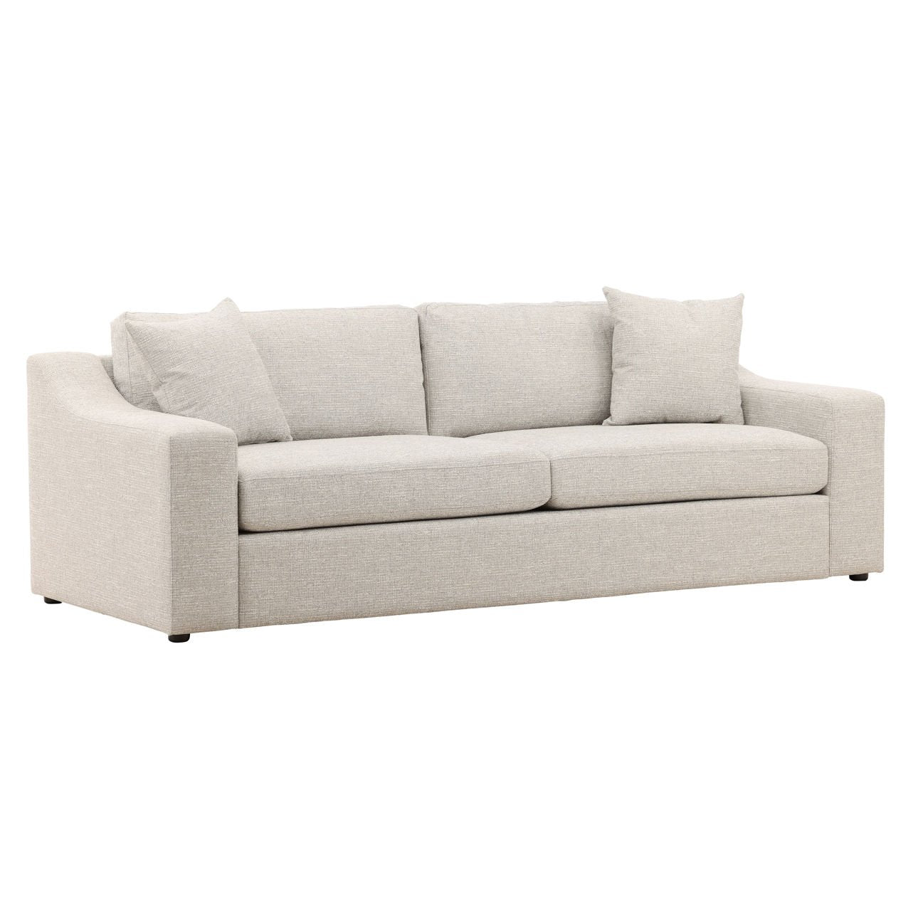 Field Cloud Tweed Fabric Sofa 95 in Wide