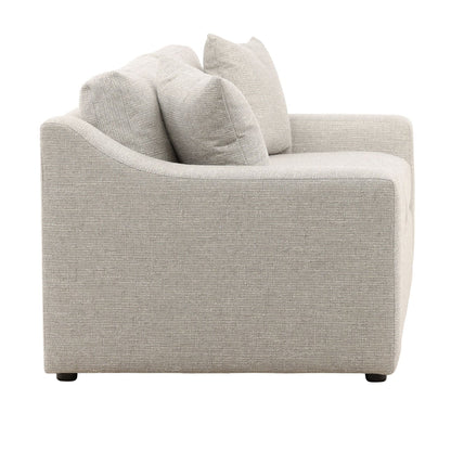Field Cloud Tweed Fabric Sofa 95 in Wide