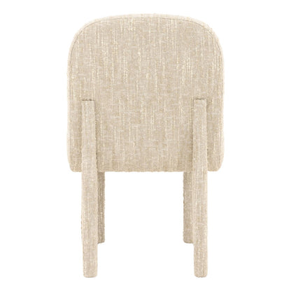 Napa Beige Textured Boucle Fabric Chair 20 in Wide